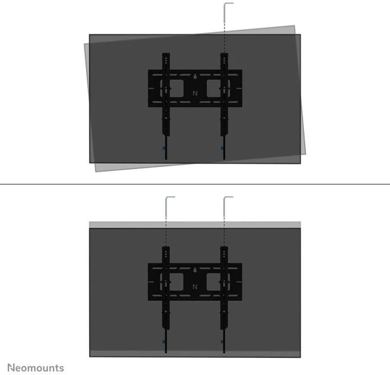 Laikiklis NEOMOUNTS LEVEL-750 WALL MOUNT (XL, 125 KG, TILTABLE, TILT GUARD, CONNECTABLE, VESA 400X400)