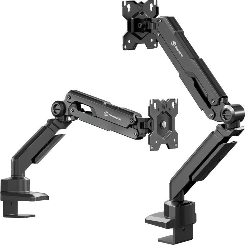 ONKRON G90-B Pasukamas ir pakreipiamas stalo laikiklis 13–34 colių monitoriams, maks. 10 kg, su rotacija, juodas