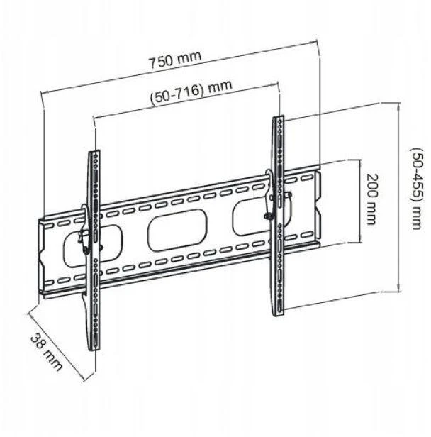 Laikiklis ART RAMART AR-18 ART Holder AR-18 LCD TV Juodas 32-70 60kg VESA