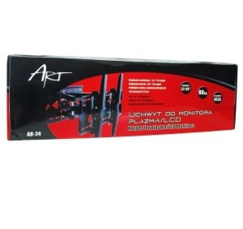 Laikiklis ART RAMT AR-24 ART Holder AR-24 to tv LCD | juodas | 32-60 80KG VESA corner