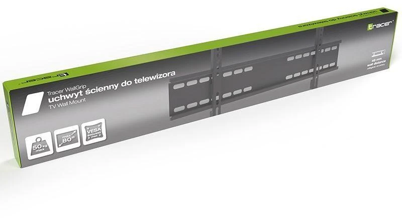 „Tracer WallGrip“ – sieninis laikiklis televizoriams, 177,8 cm (70"), Juodas
