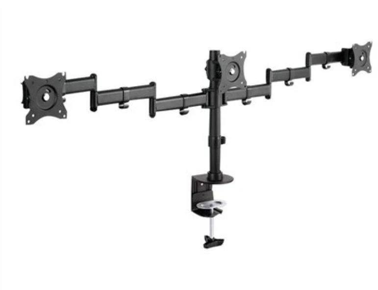 Assmann Electronic DIGITUS Universalus Tripple Monitorius Stovas su tvirtinimo mazgu Triple Monitorius Stalinis laikiklis juodas 90ø Swivel 45ø Tent rotat