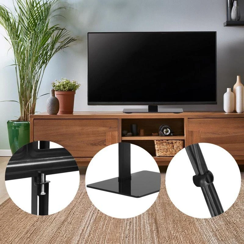 Laikiklis Maclean universalus TV stovas RTV spintelės stovui max 40kg max VESA 600x400 skirtas 32-75" televizoriui MC-386