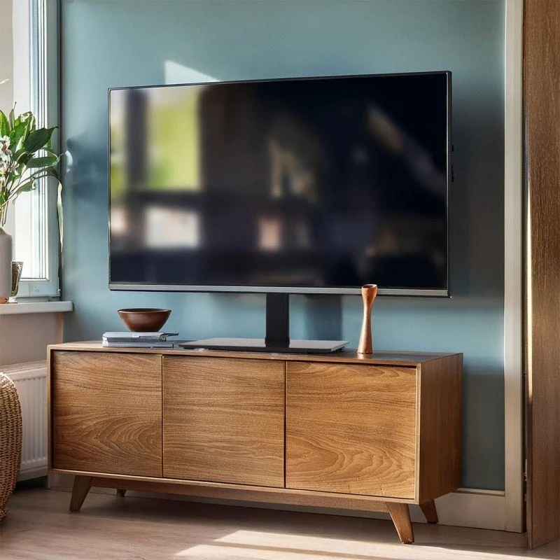 Laikiklis Maclean universalus TV stovas RTV spintelės stovui max 40kg max VESA 600x400 skirtas 32-75" televizoriui MC-386