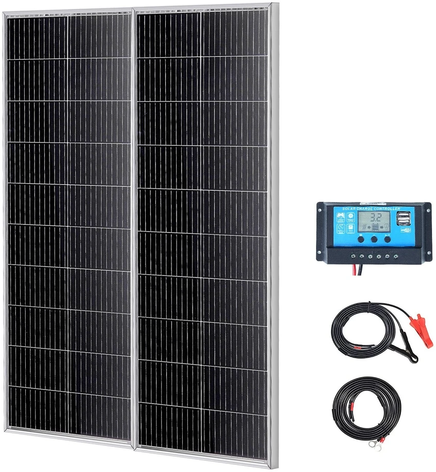 VEVOR 200W monokristalinis saulės kolektorių komplektas