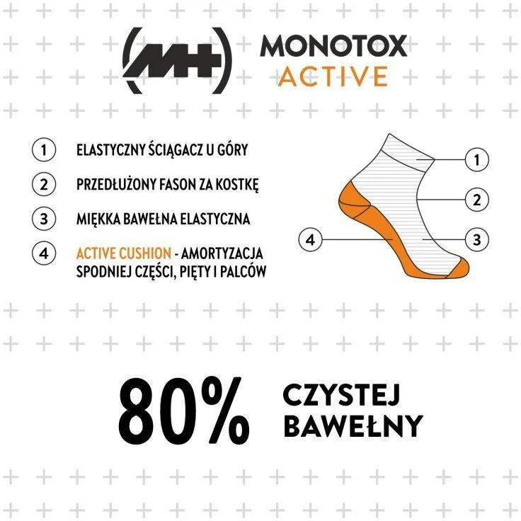 Monotox Basics kulkšnies kojinės su aktyvia amortizacija, 2 vnt. MX20008