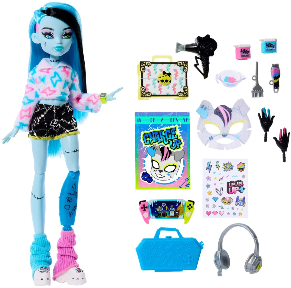 „Monster High“ „Self-Scare Secrets“ lėlė Frankie Stein su plaukų dažais