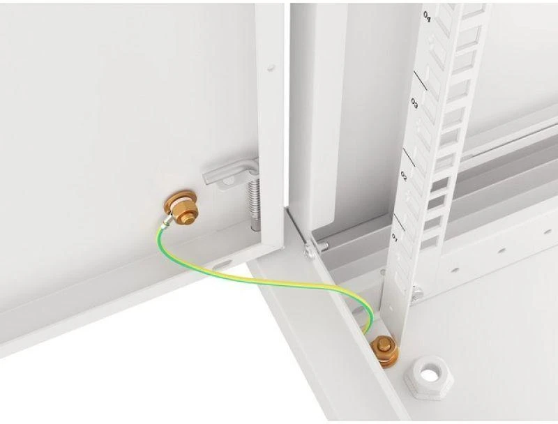 LANBERG sieninė spintelė 19 colių 12U 600x600 plieninės durys pilkas flat pack