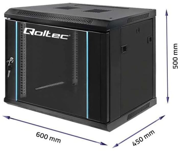 QOLTEC 54463 Rack spintelė 19 colių 9U 600x501mm