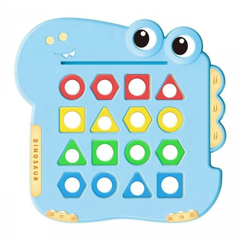 WOOPIE Žaidimas Montessori Dinozauras - Formų Atitikimo Žaidimas