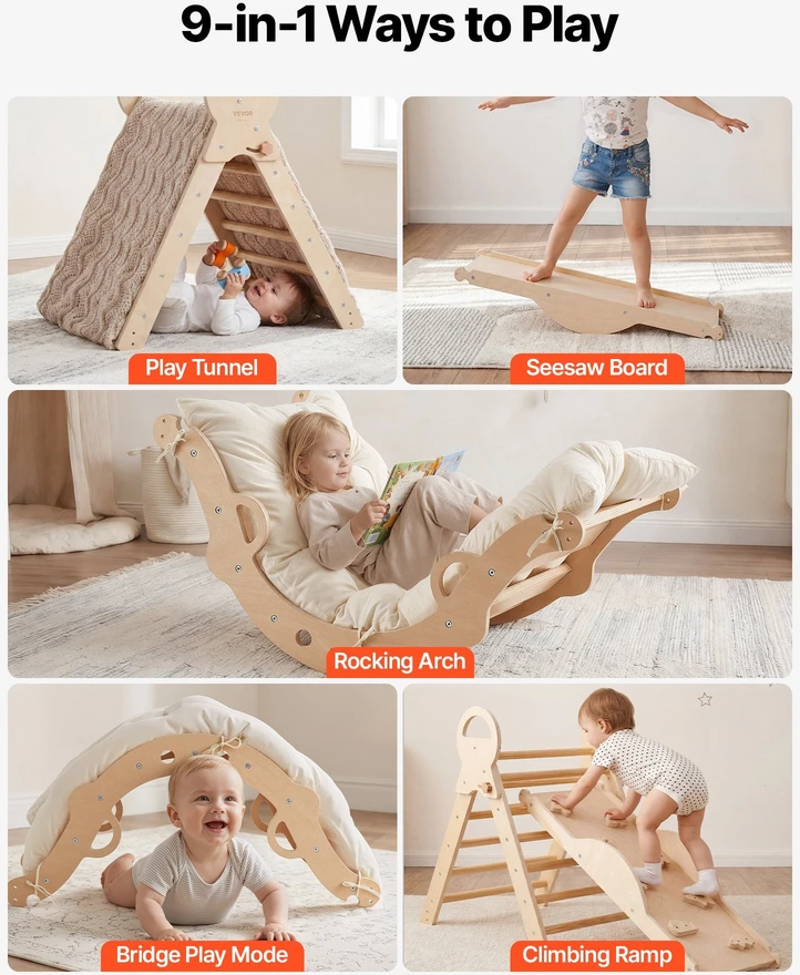 VEVOR Piklerio trikampio rinkinys vaikams, 9-in-1