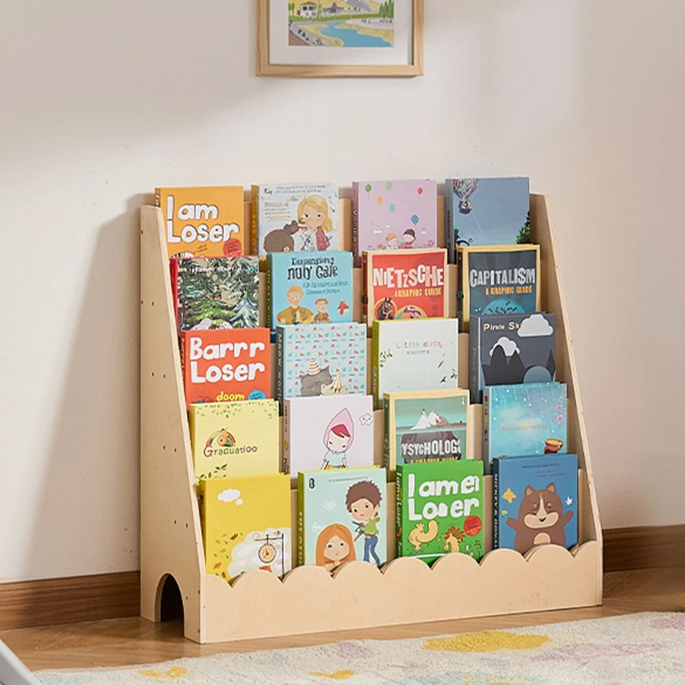 VEVOR Vaikiška montessori knygų lentyna, 5 aukštų