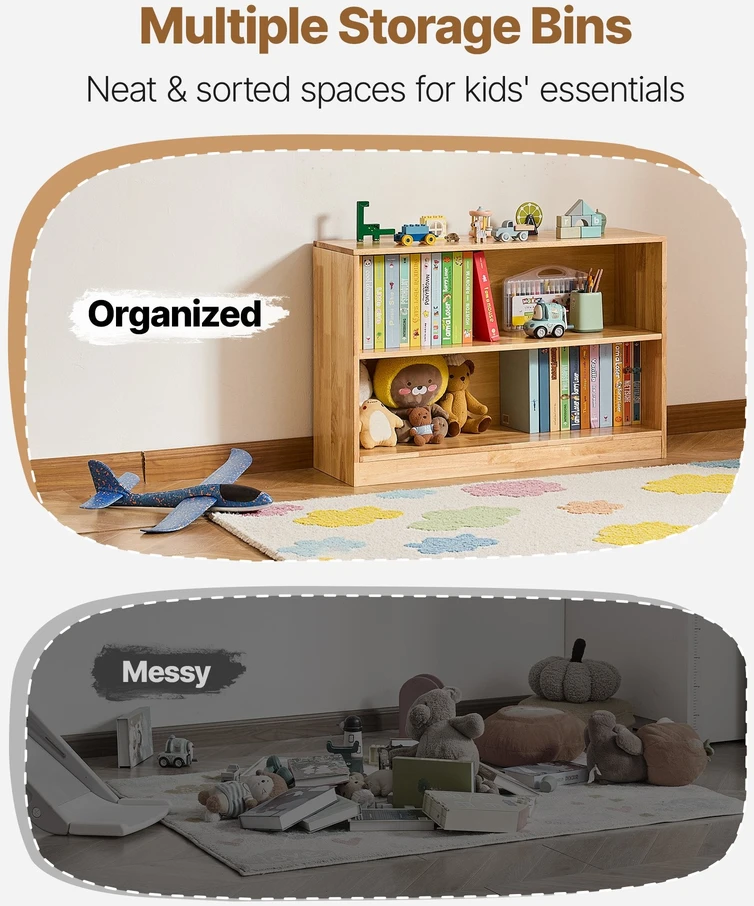 VEVOR Montessori knygų lentyna vaikams
