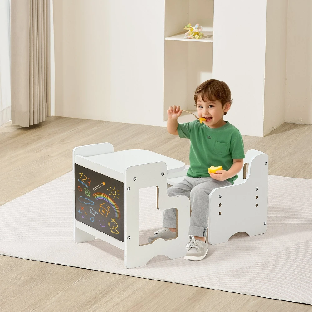 VEVOR Montessori staliukas ir kėdutė su lentos paviršiumi