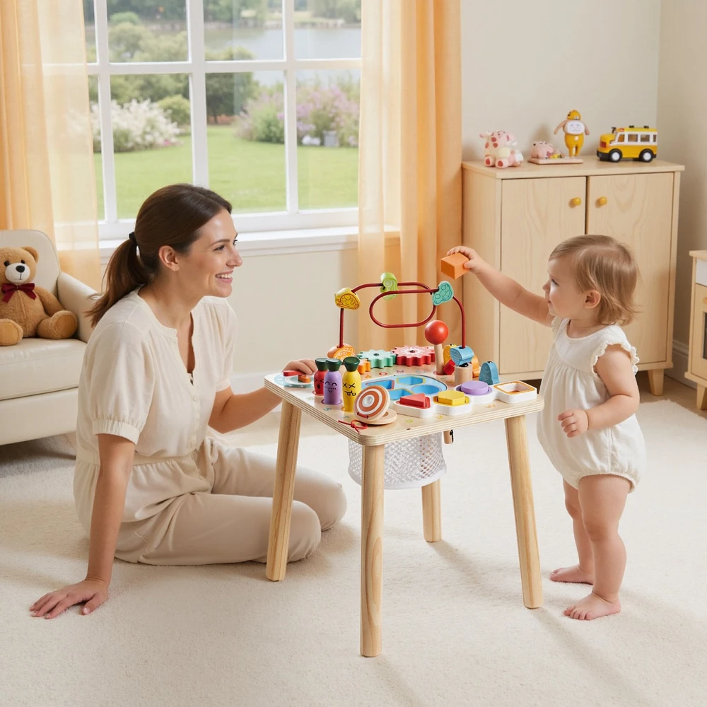 Vevor Montessori veiklos staliukas mažyliams 1–3 m.
