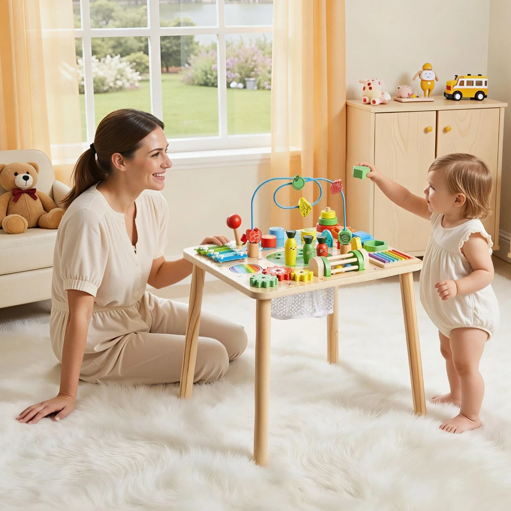 VEVOR Montessori veiklų stalas vaikams 1–3 m.