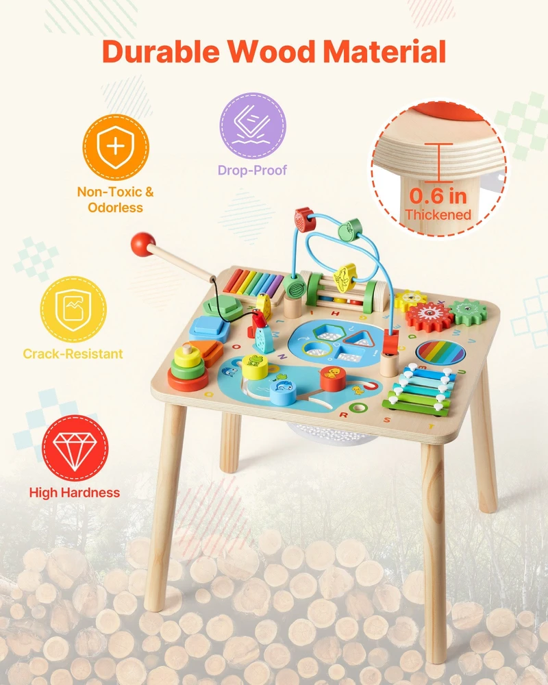 VEVOR Montessori veiklų stalas vaikams 1–3 m.