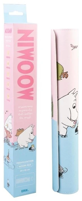 ERIK Moomins – XL ekologiškos odos rašomojo stalo kilimėlis 60 x 35 cm