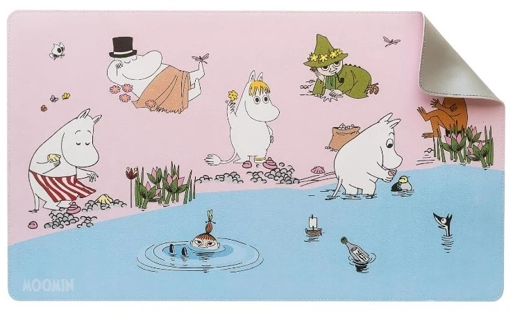 ERIK Moomins – XL ekologiškos odos rašomojo stalo kilimėlis 60 x 35 cm