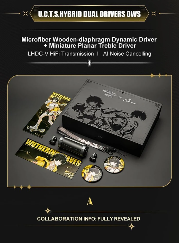 Moondrop belaidės į ausis dedamos ausinės Bluetooth 6.0 su hibridiniais tvarkykliais MD-OWS-014