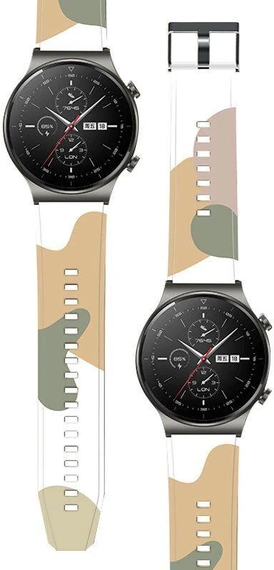 Dėklas Moro apyrankė Huawei Watch GT2 Pro, silikoninis dirželis, raštas 7
