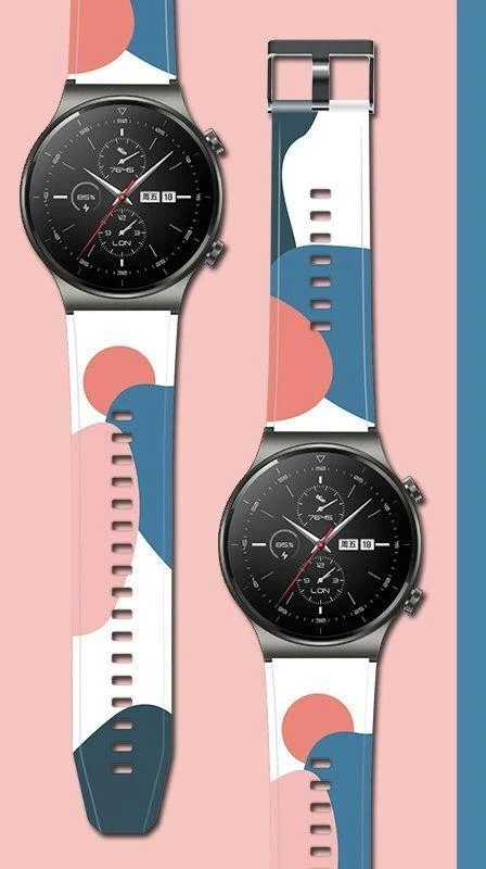 Dėklas Moro dirželis Huawei Watch GT2 Pro, silikoninis apyrankės dirželis, raštas 11