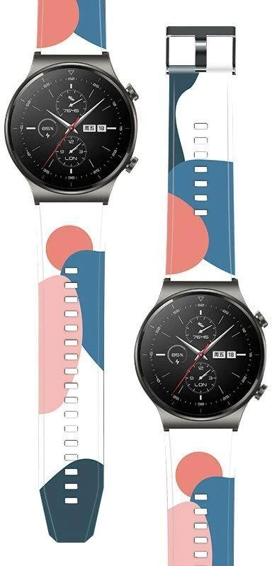 Dėklas Moro dirželis Huawei Watch GT2 Pro, silikoninis apyrankės dirželis, raštas 11