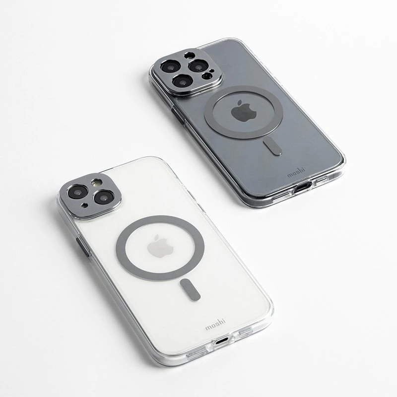 Dėklas Moshi iGlaze MagSafe do iPhone 15 (Meteorite Gray)
