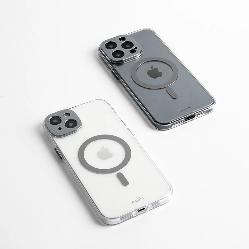 Moshi iGlaze MagSafe - dėklas skirtas Apple iPhone 15 Plus Meteorite Gray
