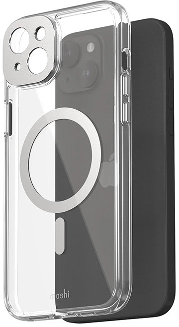 Moshi iGlaze MagSafe - dėklas skirtas Apple iPhone 15 Plus Luna Sidabrinis