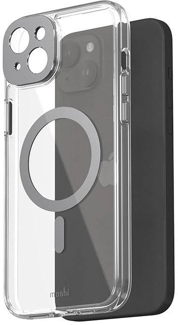 Moshi iGlaze MagSafe - dėklas skirtas Apple iPhone 15 Plus Meteorite Gray