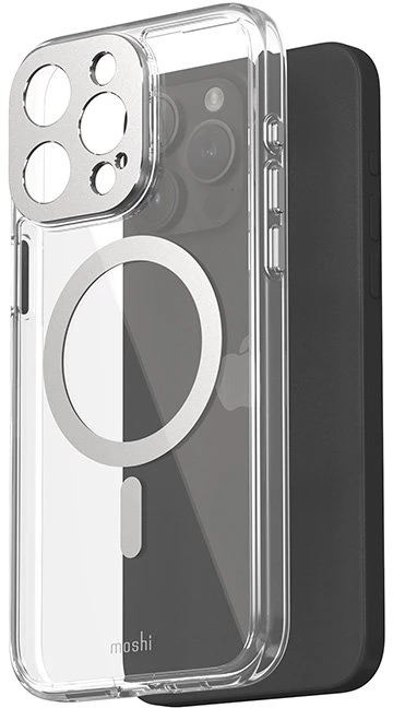 Moshi iGlaze MagSafe - dėklas skirtas Apple iPhone 15 Pro Max Luna Sidabrinis