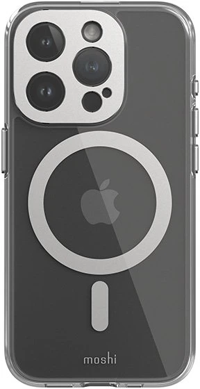 Moshi iGlaze MagSafe - dėklas skirtas Apple iPhone 15 Pro Luna Sidabrinis