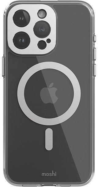 Moshi iGlaze MagSafe - dėklas skirtas Apple iPhone 15 Pro Max Luna Sidabrinis
