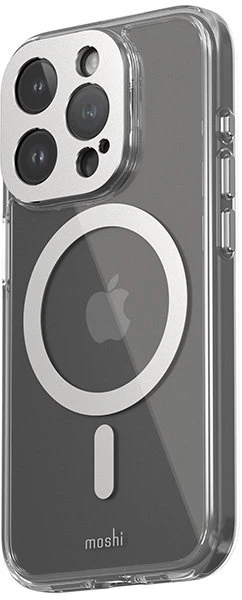 Moshi iGlaze MagSafe - dėklas skirtas Apple iPhone 15 Pro Luna Sidabrinis