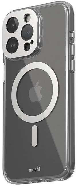 Moshi iGlaze MagSafe - dėklas skirtas Apple iPhone 15 Pro Max Luna Sidabrinis