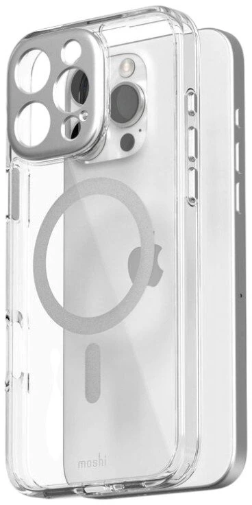 Moshi iGlaze MagSafe - dėklas skirtas Apple iPhone 16 Pro Max Luna Sidabrinis