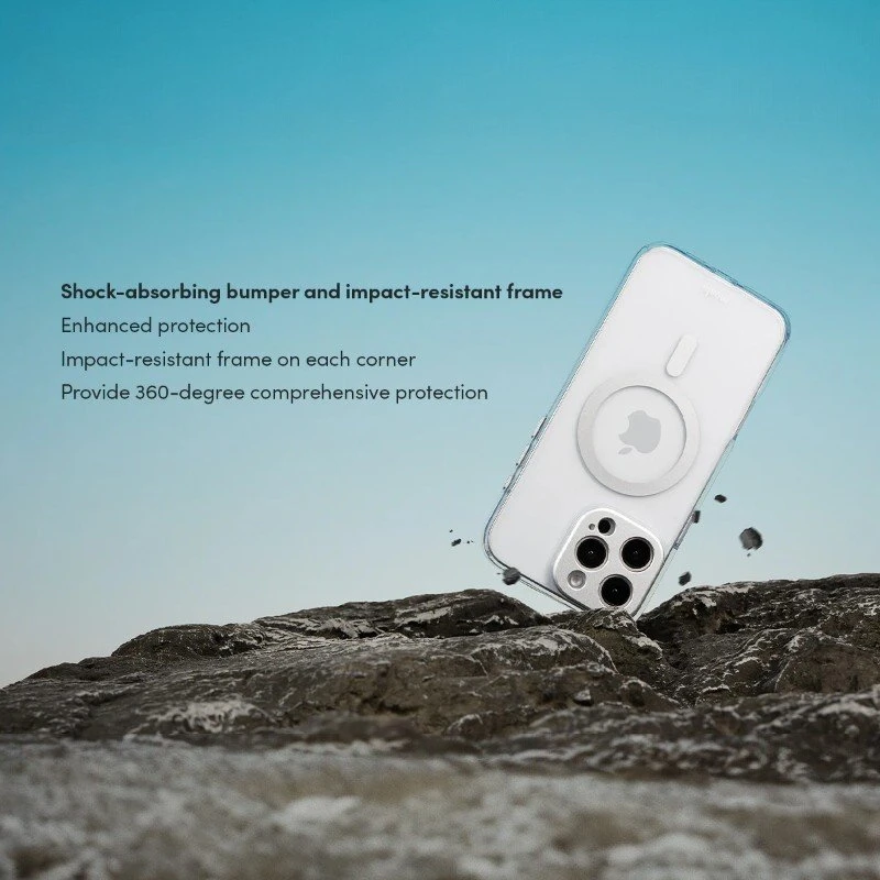 Moshi iGlaze MagSafe - dėklas skirtas Apple iPhone 16 Pro Max Luna Sidabrinis