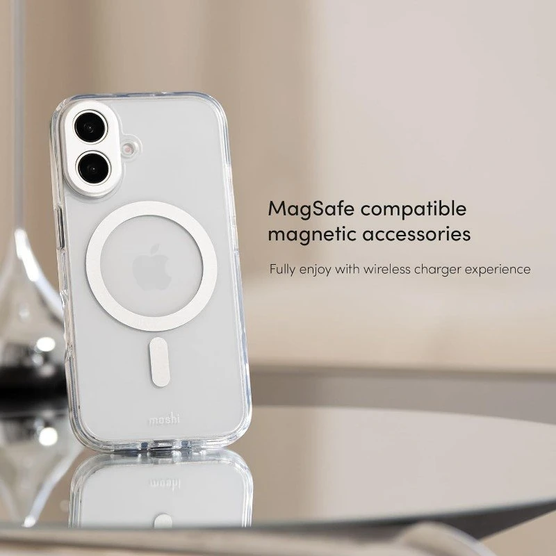 Moshi iGlaze MagSafe - dėklas skirtas Apple iPhone 16 Pro Max Luna Sidabrinis