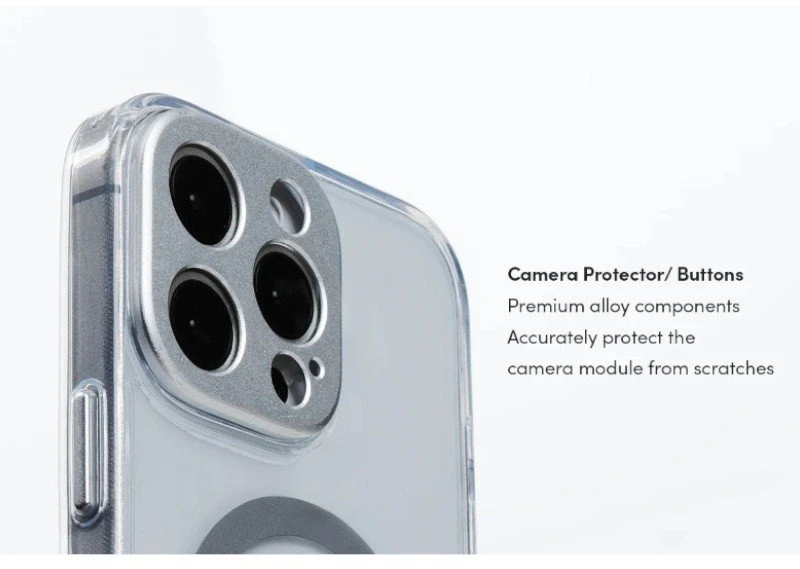 Moshi iGlaze MagSafe - dėklas skirtas Apple iPhone 16 Pro Max Luna Sidabrinis