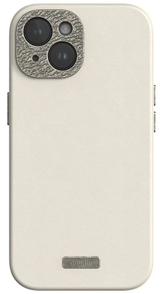 Moshi Napa MagSafe - Leather dėklas skirtas Apple iPhone 15 Eggnog Baltas