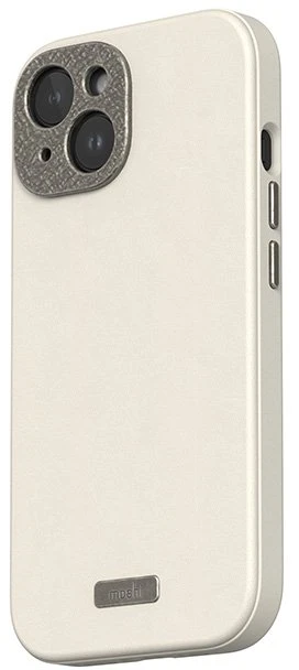 Moshi Napa MagSafe - Leather dėklas skirtas Apple iPhone 15 Eggnog Baltas