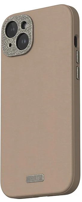 Moshi Napa MagSafe - Leather dėklas skirtas Apple iPhone 15 Plus Woodsmoke Brown