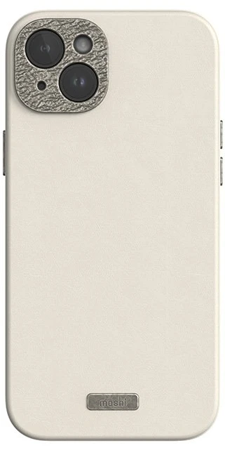Moshi Napa MagSafe - Leather dėklas skirtas Apple iPhone 15 Plus Eggnog Baltas