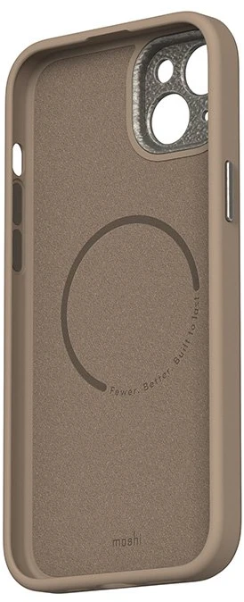 Moshi Napa MagSafe - Leather dėklas skirtas Apple iPhone 15 Plus Woodsmoke Brown