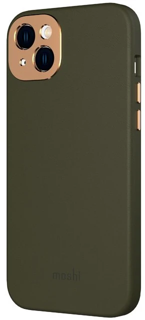 Dėklas Moshi Napa MagSafe - Leather case for Apple iPhone 14 Max Juniper Žalias