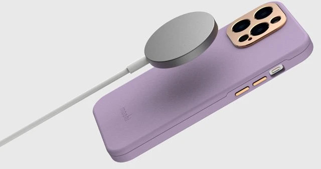 Dėklas Moshi Napa MagSafe - Leather case for Apple iPhone 14 Max Juniper Žalias