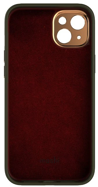Dėklas Moshi Napa MagSafe - Leather case for Apple iPhone 14 Max Juniper Žalias
