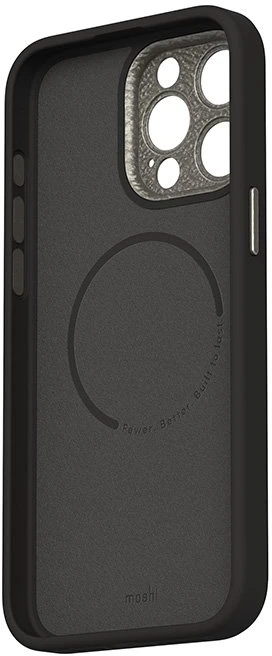 Dėklas Moshi Napa MagSafe - Leather case for Apple iPhone 15 Pro Max Midnight Juodas