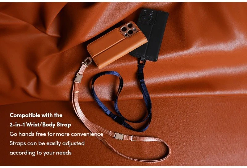 Moshi Overture MagSafe - 3-in-1 Leather Flip dėklas skirtas Apple iPhone 16 Pro Caramel Brown